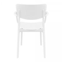 Loft Outdoor Dining Arm Chair White ISP128-WHI - 4