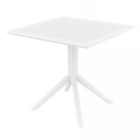 Lucy Outdoor Bistro Set 3 Piece with 31 inch Table Top White ISP1293S-WHI - 3