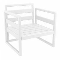 Mykonos Club Chair White with Taupe Cushion ISP131-WHI-CTA - 7