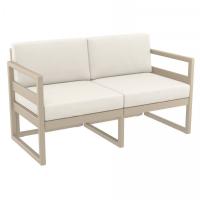 Mykonos Loveseat Taupe with Natural Cushion ISP1312-DVR-CNA