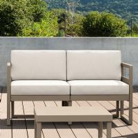 Mykonos Loveseat Taupe with Natural Cushion ISP1312-DVR-CNA - 2