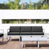 Mykonos Patio Sofa Silver Gray with Charcoal Cushion ISP1313-SIL-CCH - 5