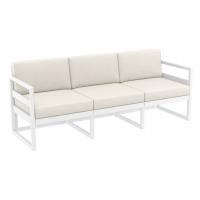 Mykonos Sofa White with Natural Cushion ISP1313-WHI-CNA