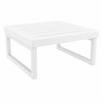 Mykonos Square Ottoman White with Natural Cushion ISP137F-WHI-CNA - 1