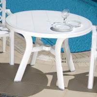 Truva Resin Round Dining Table 42 inch White ISP146-WHI - 1