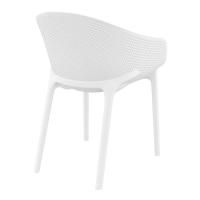 Sky Pro Stacking Dining Chair White ISP151-WHI - 2