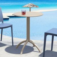 Octopus Outdoor Dining Table 24 inch Round Taupe ISP160-DVR - 1