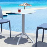 Octopus Outdoor Dining Table 24 inch Round Silver Gray ISP160-SIL - 1