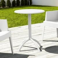 Octopus Outdoor Dining Table 24 inch Round White ISP160-WHI - 3