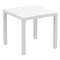 Ares Resin Outdoor Table 31 inch Square White ISP164-WHI