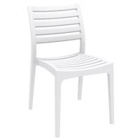 Ares Resin Square Outdoor Dining Set 5 Piece with Side Chairs White ISP1641S-WHI - 1