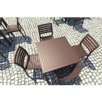 Ares Resin Square Outdoor Dining Set 5 Piece with Side Chairs Taupe ISP1641S-DVR - 7