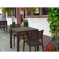 Ares Resin Square Outdoor Dining Set 5 Piece with Side Chairs White ISP1641S-WHI - 8