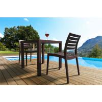 Ares Resin Square Outdoor Dining Set 5 Piece with Side Chairs Taupe ISP1641S-DVR - 9