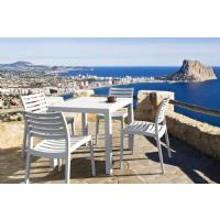 Ares Resin Square Outdoor Dining Set 5 Piece with Side Chairs Cafe Latte ISP1641S-TEA - 14