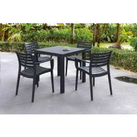 Artemis Resin Square Outdoor Dining Set 5 Piece with Arm Chairs Dark Gray ISP1642S-DGR - 5