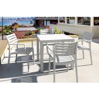 Artemis Resin Square Outdoor Dining Set 5 Piece with Arm Chairs Black ISP1642S-BLA - 8