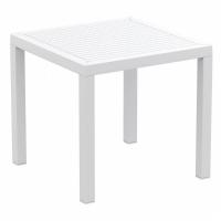 Air Mix Square Dining Set with White Table and 4 Red Chairs ISP1644S-WHI-RED - 2