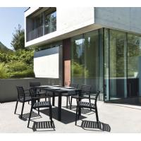 Ares Rectangle Outdoor Table 55 inch Black ISP186-BLA - 3
