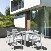 Ares Rectangle Outdoor Table 55 inch Dark Gray ISP186-DGR - 9
