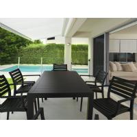 Artemis Resin Rectangle Outdoor Dining Set 7 Piece with Arm Chairs Taupe ISP1862S-DVR - 4