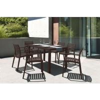 Artemis Resin Rectangle Outdoor Dining Set 7 Piece with Arm Chairs Cafe Latte ISP1862S-TEA - 5