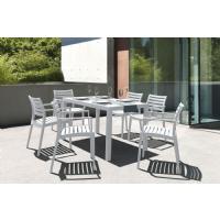 Artemis Resin Rectangle Outdoor Dining Set 7 Piece with Arm Chairs Black ISP1862S-BLA - 11