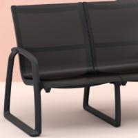 Pacific LoveSeat with Arms Black Frame Black Sling ISP234-BLA-BLA - 1