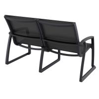 Pacific LoveSeat with Arms Black Frame Black Sling ISP234-BLA-BLA - 5