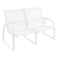 Pacific LoveSeat with Arms White Frame White Sling ISP234-WHI-WHI