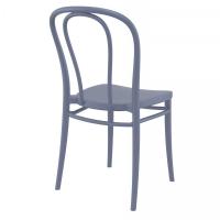 Victor Resin Outdoor Chair Dark Gray ISP252-DGR - 1