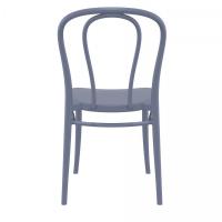 Victor Resin Outdoor Chair Dark Gray ISP252-DGR - 4