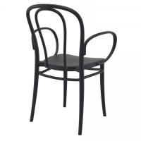 Victor XL Resin Outdoor Arm Chair Black ISP253-BLA - 1