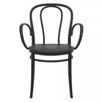Victor XL Resin Outdoor Arm Chair Black ISP253-BLA - 2