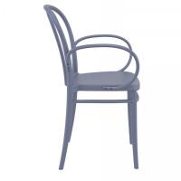 Victor XL Resin Outdoor Arm Chair Dark Gray ISP253-DGR - 3
