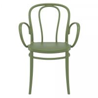 Victor XL Resin Outdoor Arm Chair Olive Green ISP253-OLG - 2