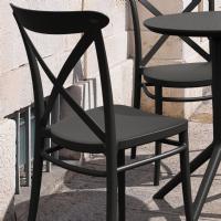 Cross Resin Outdoor Chair Black ISP254-BLA - 11