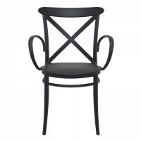 Cross XL Resin Outdoor Arm Chair Black ISP256-BLA - 2