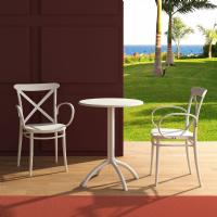 Cross XL Resin Outdoor Arm Chair White ISP256-WHI - 8