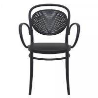 Marcel XL Resin Outdoor Arm Chair Black ISP258-BLA - 2