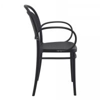 Marcel XL Resin Outdoor Arm Chair Black ISP258-BLA - 3