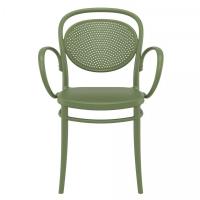 Marcel XL Resin Outdoor Arm Chair Olive Green ISP258-OLG - 2
