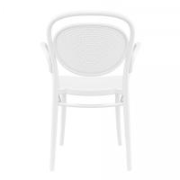 Marcel XL Resin Outdoor Arm Chair White ISP258-WHI - 4