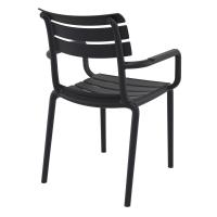 Paris Resin Outdoor Arm Chair Black ISP282-BLA - 1