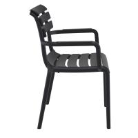 Paris Resin Outdoor Arm Chair Black ISP282-BLA - 2