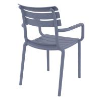 Paris Resin Outdoor Arm Chair Dark Gray ISP282-DGR - 1
