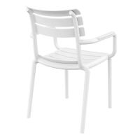 Paris Resin Outdoor Arm Chair White ISP282-WHI - 1