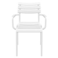 Paris Resin Outdoor Arm Chair White ISP282-WHI - 3