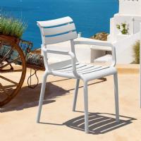 Paris Resin Outdoor Arm Chair White ISP282-WHI - 5