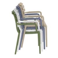 Paris Resin Outdoor Arm Chair Dark Gray ISP282-DGR - 7